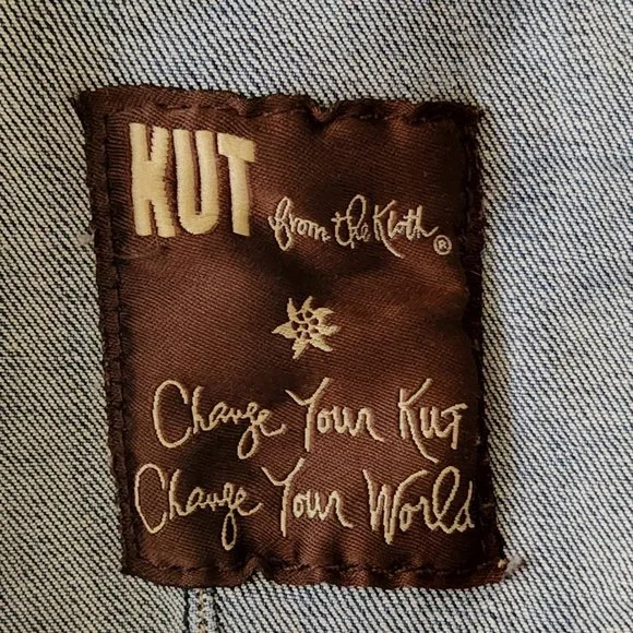 KUT from the Kloth Jean Denim Jacket size XL fits L 10 - Picture 14 of 17